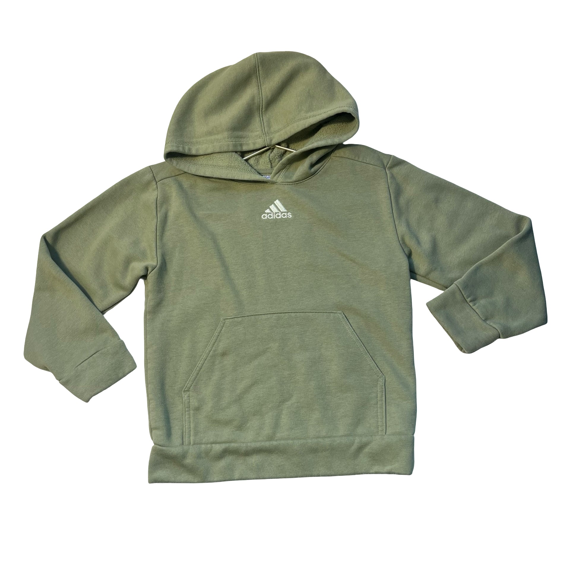 Adidas Sage Green Hooded Sweatshirt - Size 6