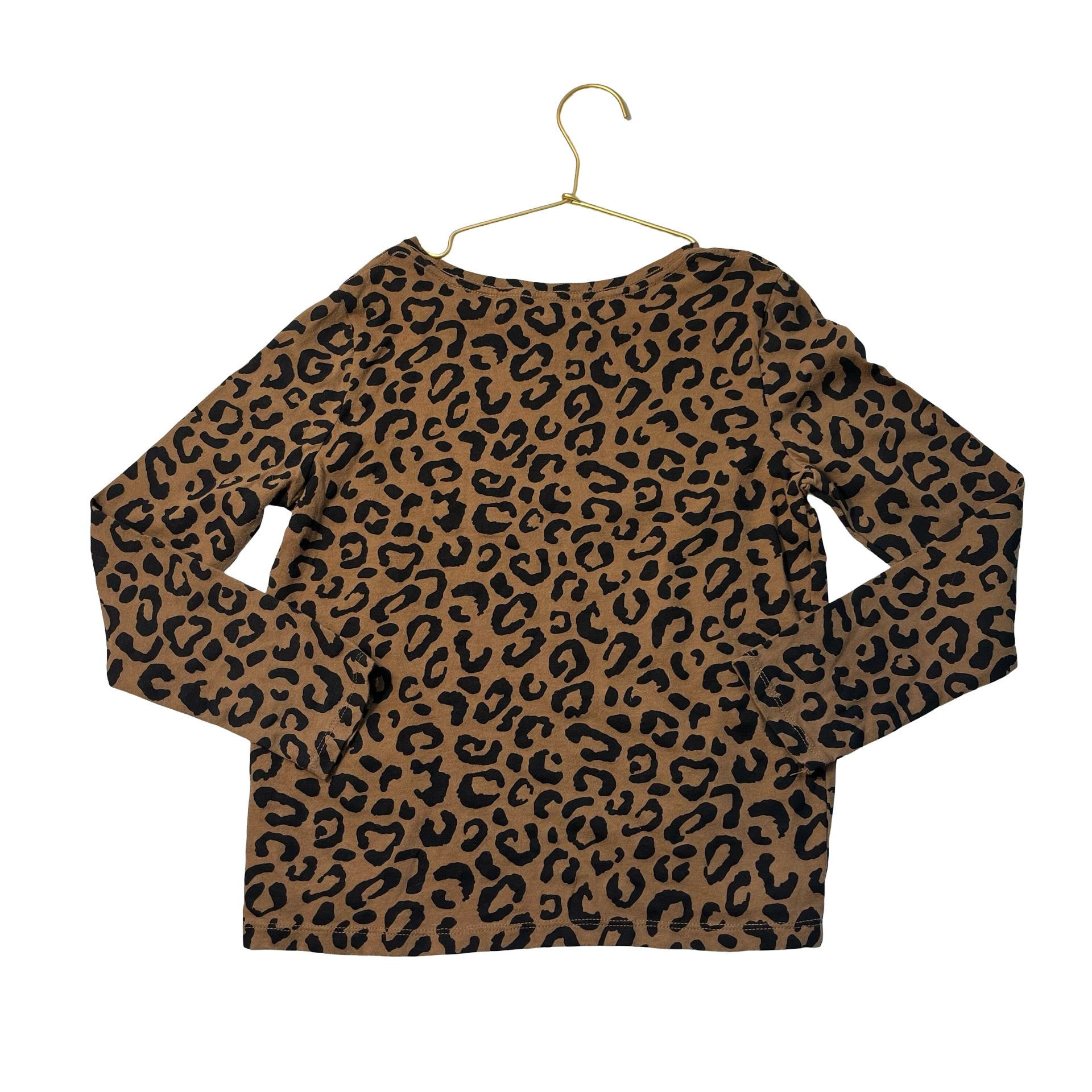 Old Navy Brown & Black Leopard 'Lead with Love' Shirt - Size L 10-12