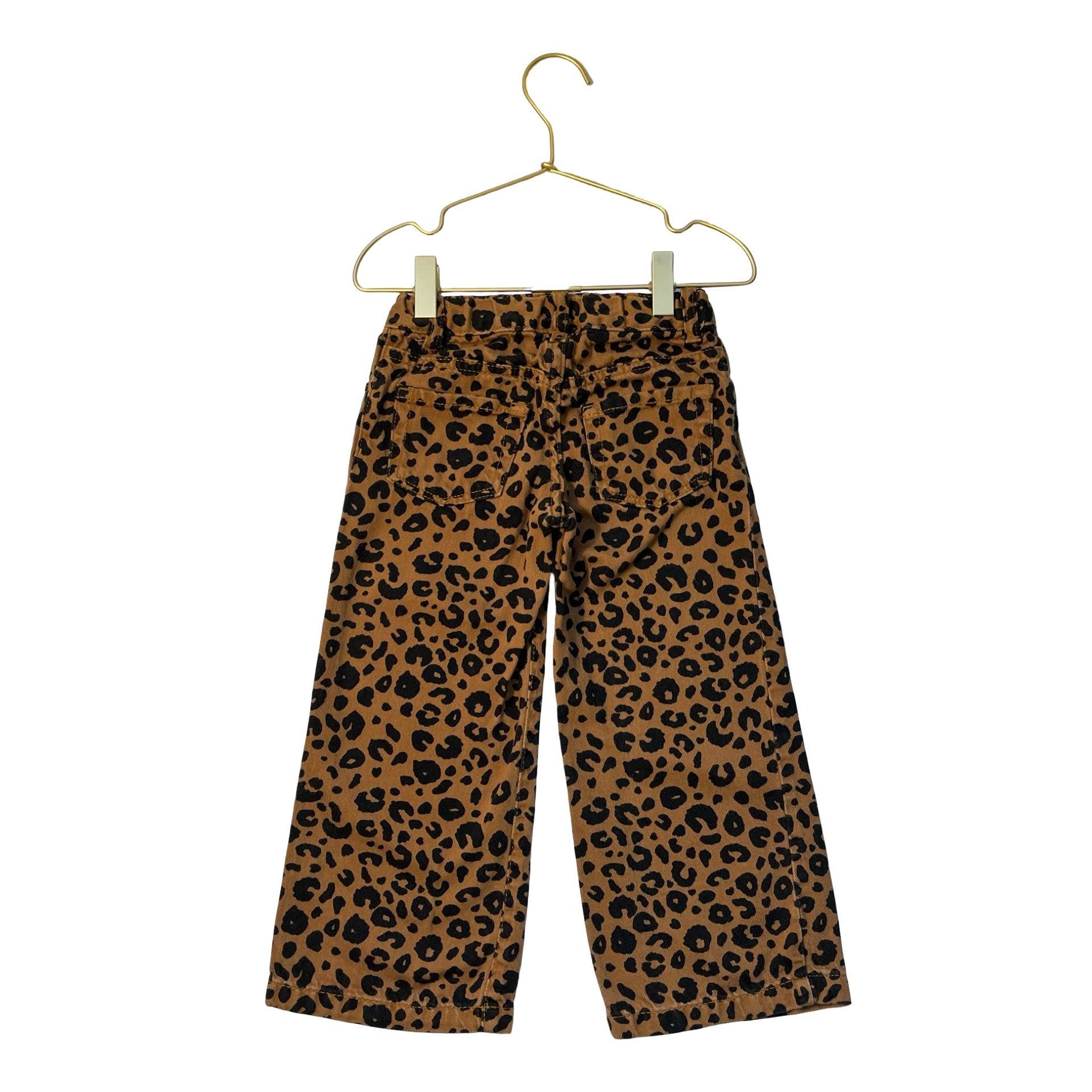 Cat & Jack Brown & Black Leopard Print Wide-Leg Jeans - Size 4T