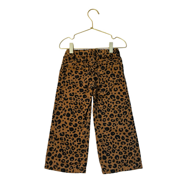Cat & Jack Brown & Black Leopard Print Wide-Leg Jeans - Size 4T