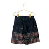 Art Class Black, Gray, Peach Striped Hybrid Shorts - Size 6