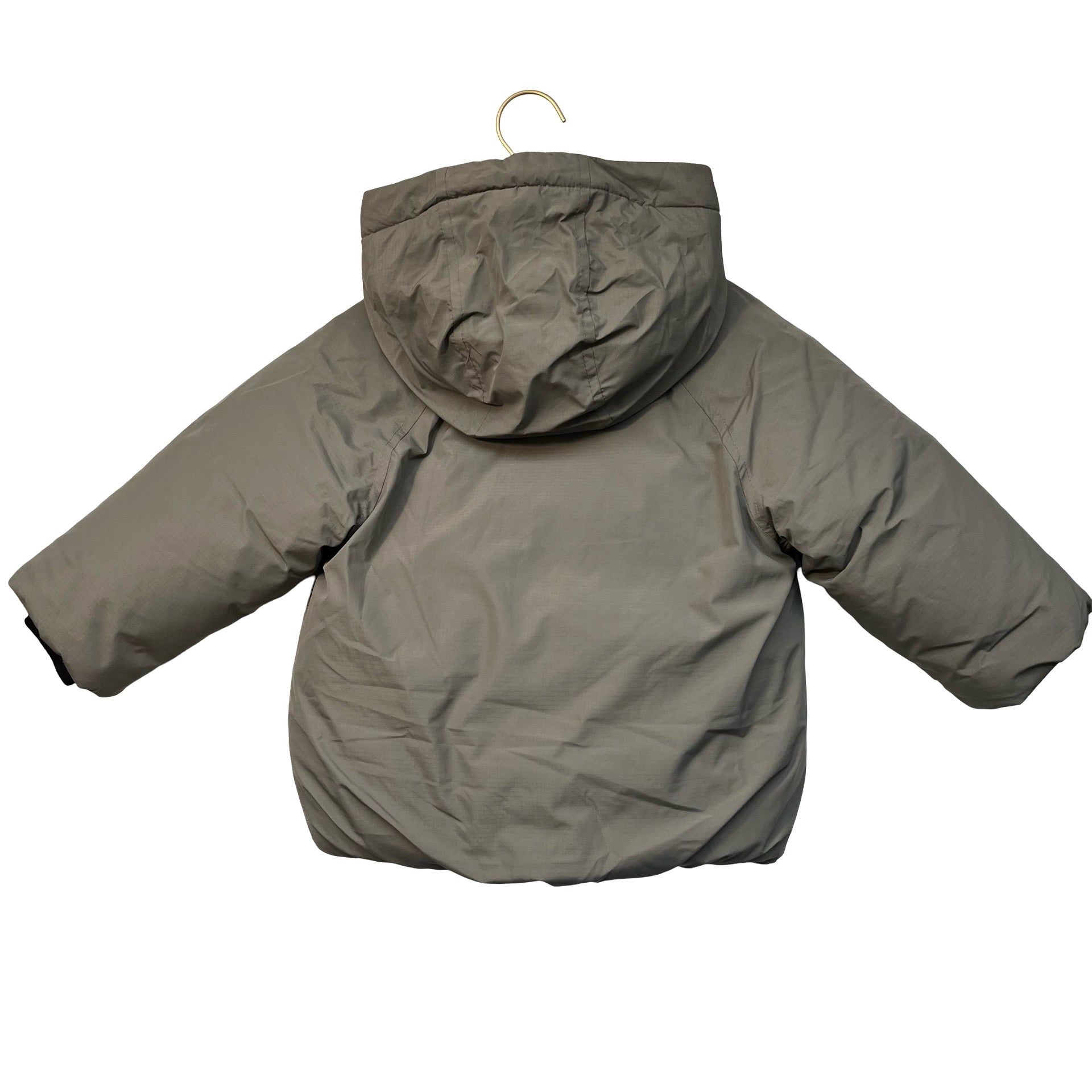 Zara Olive Green Hooded Winter Jacket - Size 4