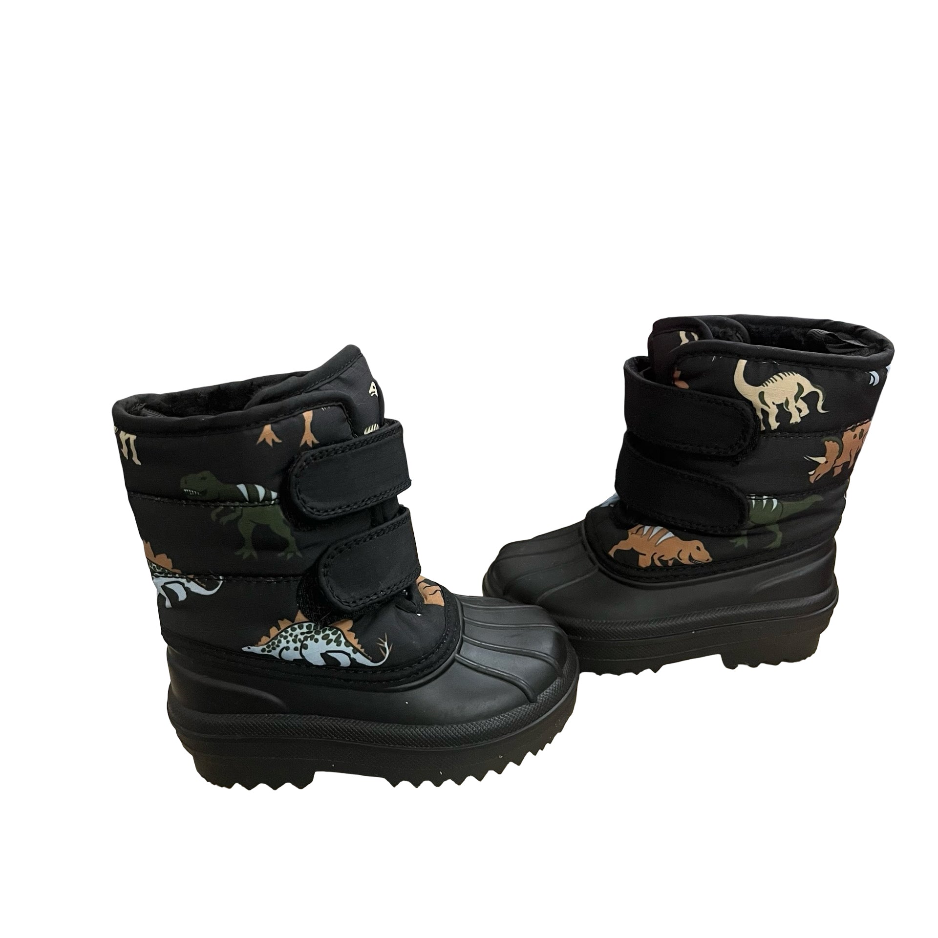 Children's Place Black Dino Print Winter Boots - Size 5