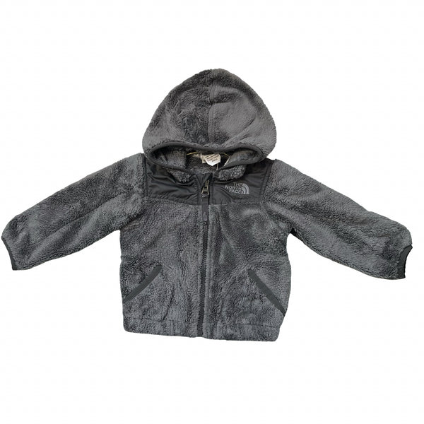 North Face Gray Sherpa Hooded Jacket - Size 6-12 Mo