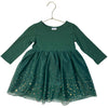 Hanna Andersson Green & Gold Foil Tulle Dress - Size 2T
