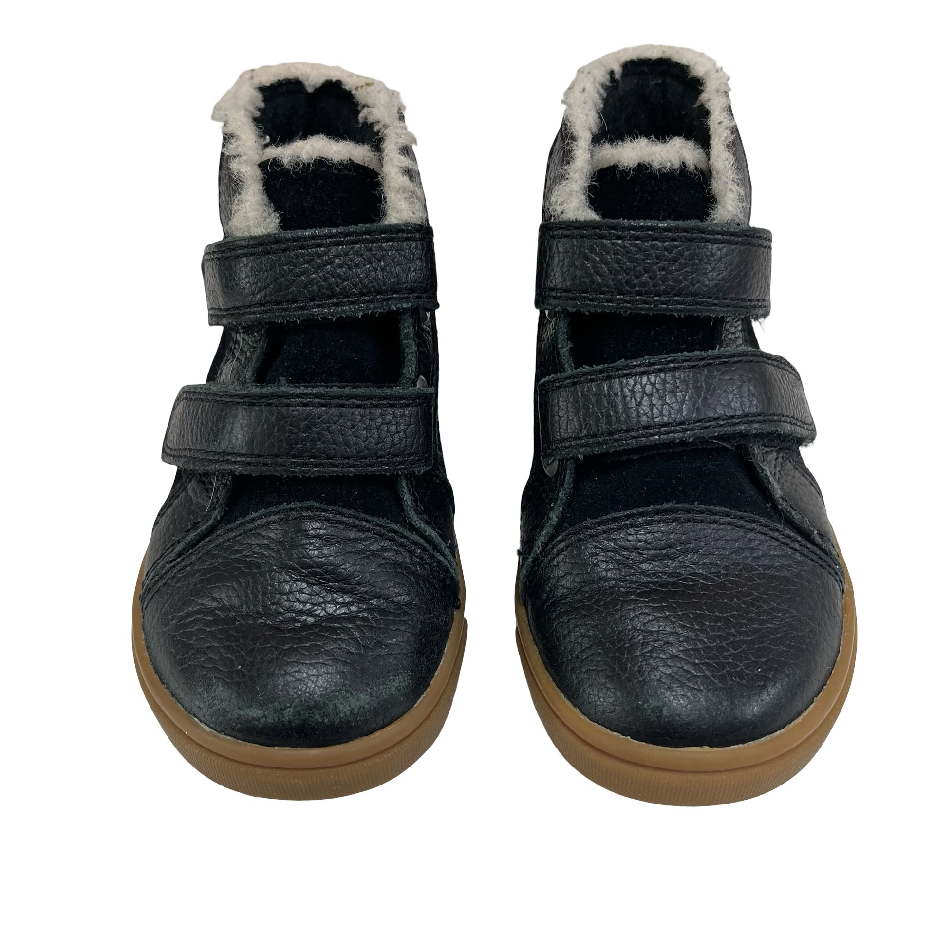 UGG Black Leather Vecro Sneaker Boots - Size 6