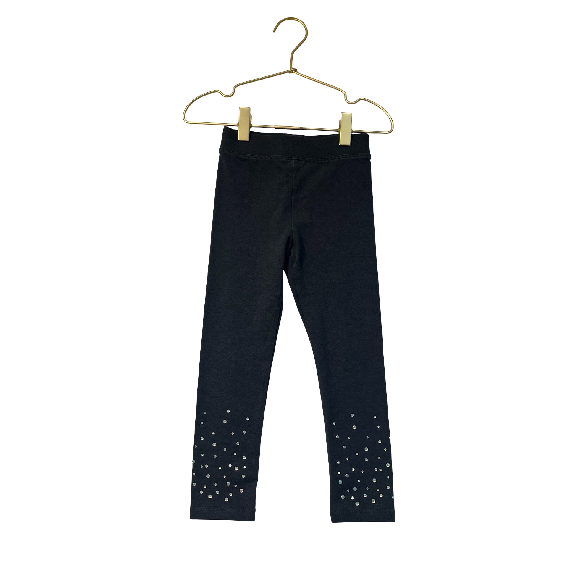 Crewcuts Dark Gray Rhinestone Accent Leggings - Size 4