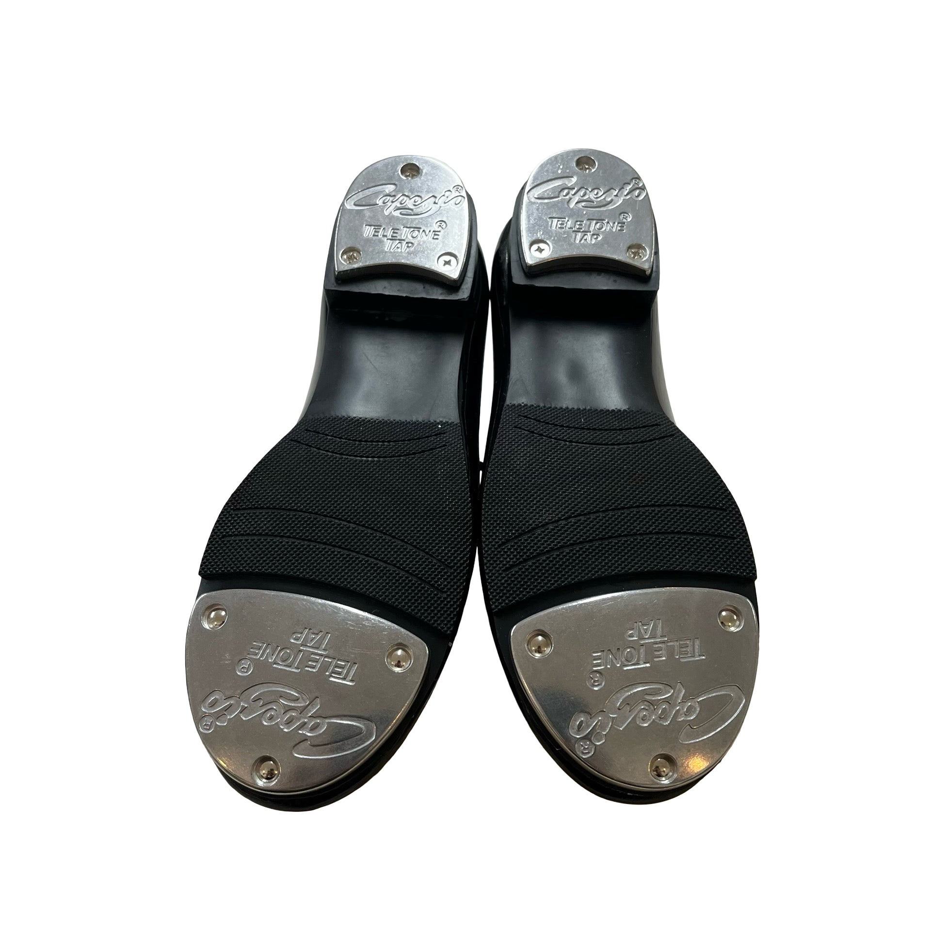 Capezio Black Patent Tap Shoes New in Box - Size 1M Big Kid