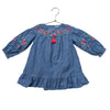 Zara Chambray Embroidered Dress - Size 18-24 Mo