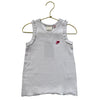 Zara White Ribbed Heart Patch Tank Top - Size 6