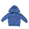 Ralph Lauren Blue Embroidered Logo Hooded Zip-Up - Size 9 Mo