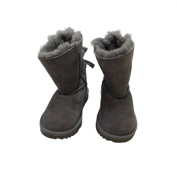 UGG Bailey Bow Gray Shearling Boots - Size 11