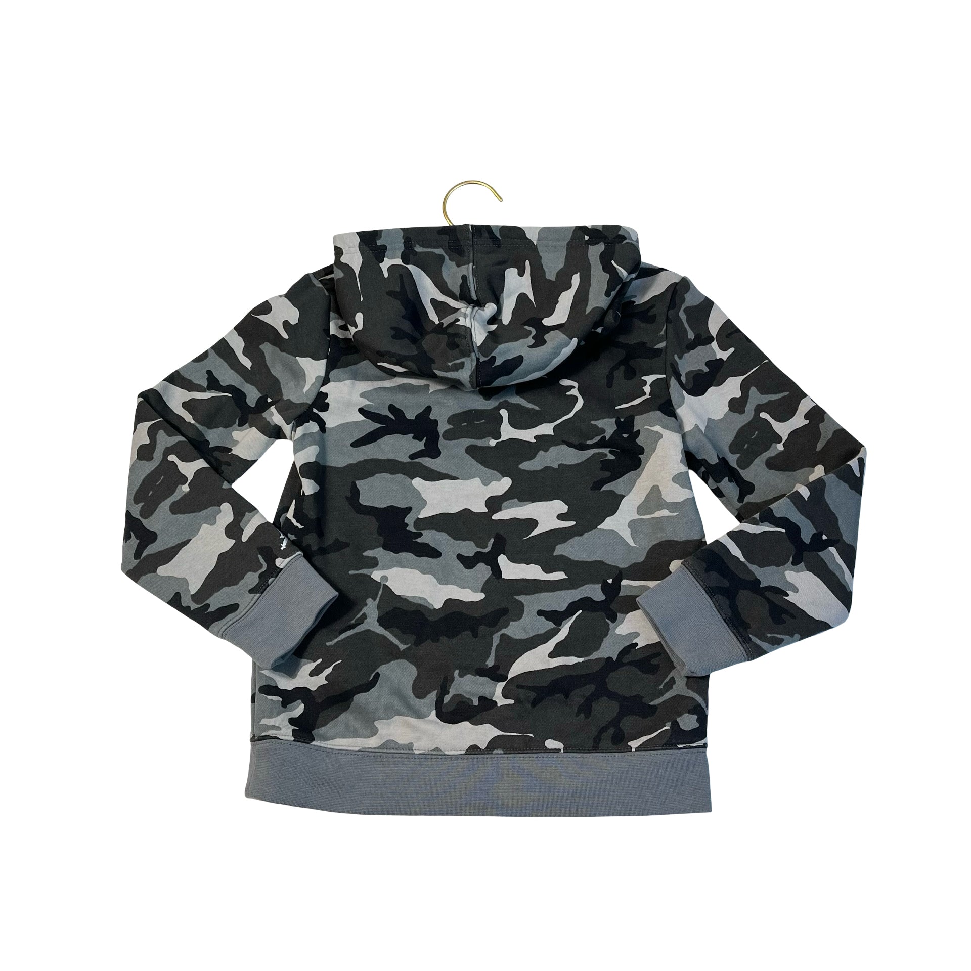 Nike Jordan Gray Camouflage Hooded Sweatshirt - Size 7