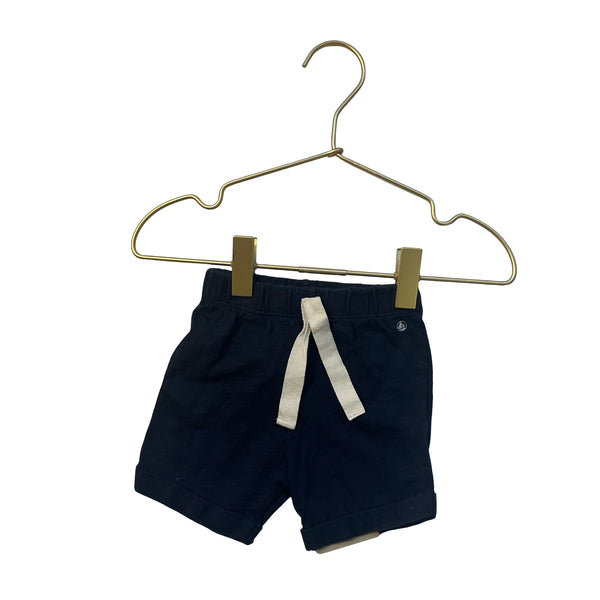 Petit Bateau Navy Shorts - Size 6 Mo