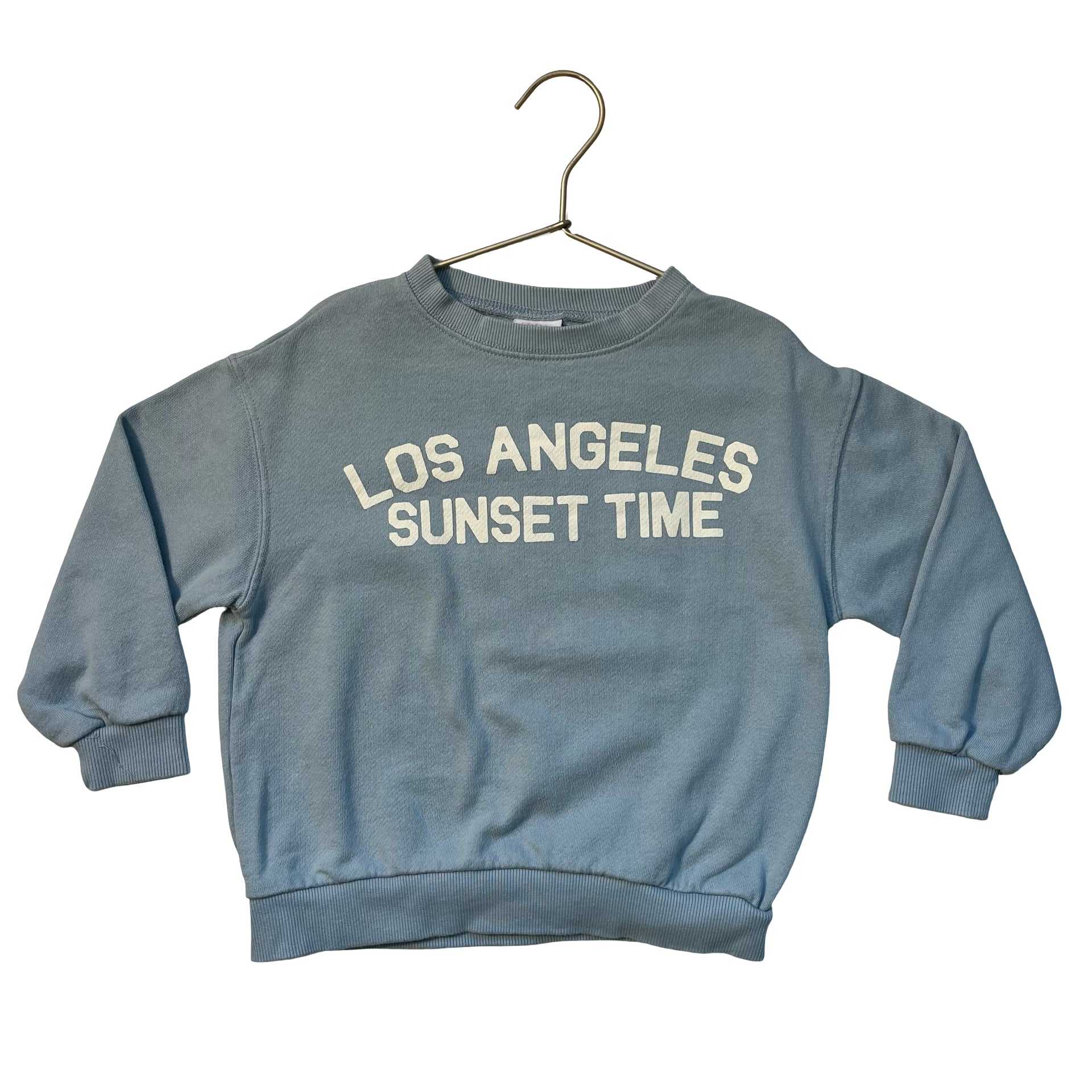 Zara 'Los Angeles Sunset Time' Light Blue Sweatshirt - Size 4