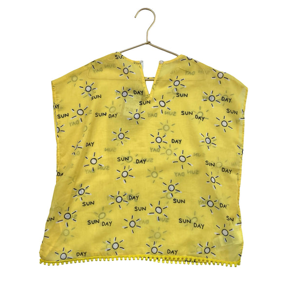 Dot Australia Yellow, Ivory & Black 'Sun Day' Sunshine Cover Up - One Size