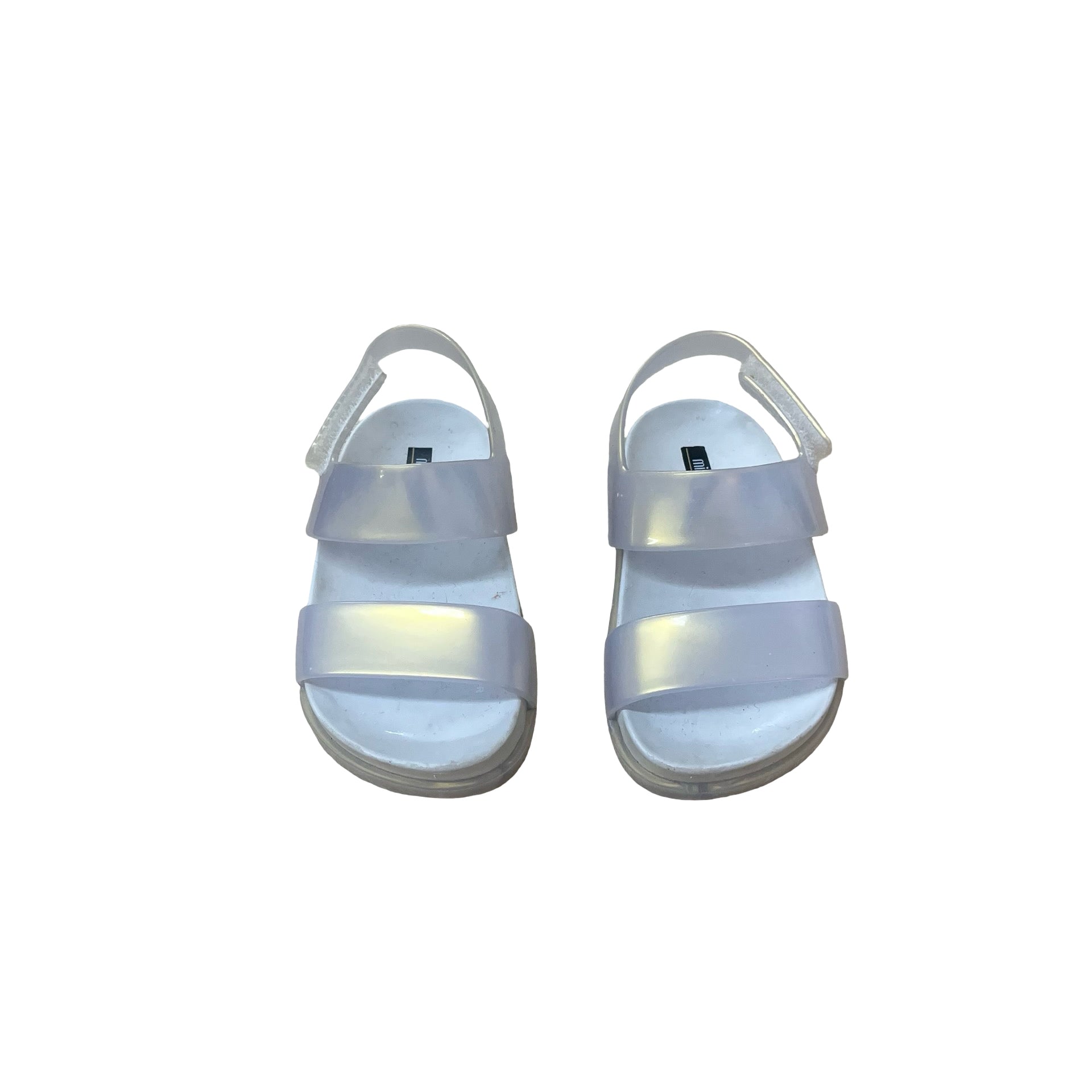 Mini Melissa Silver Iridescent Sandals - Size 5