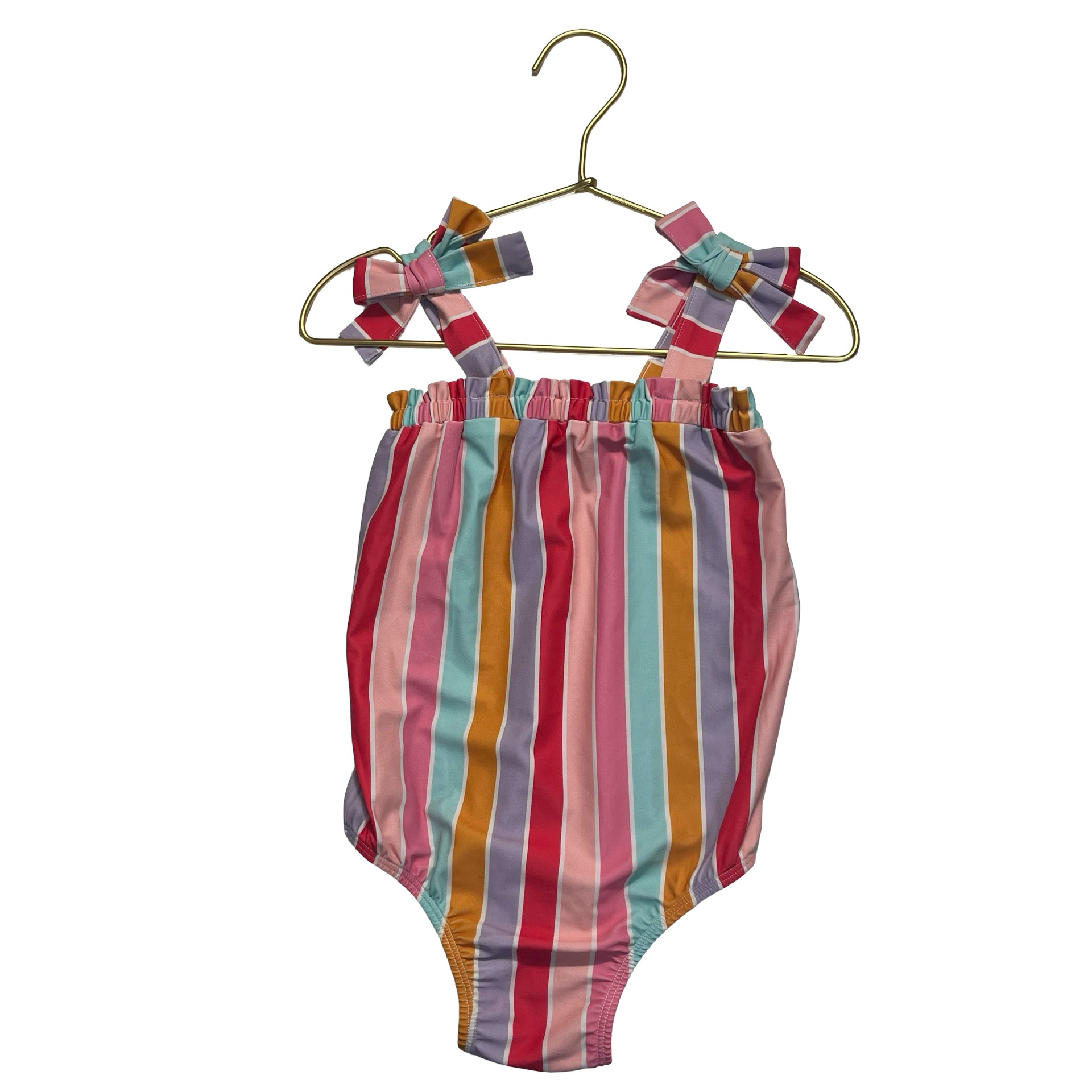 Janie and Jack Red Swim Suit, White Trim - Size 5