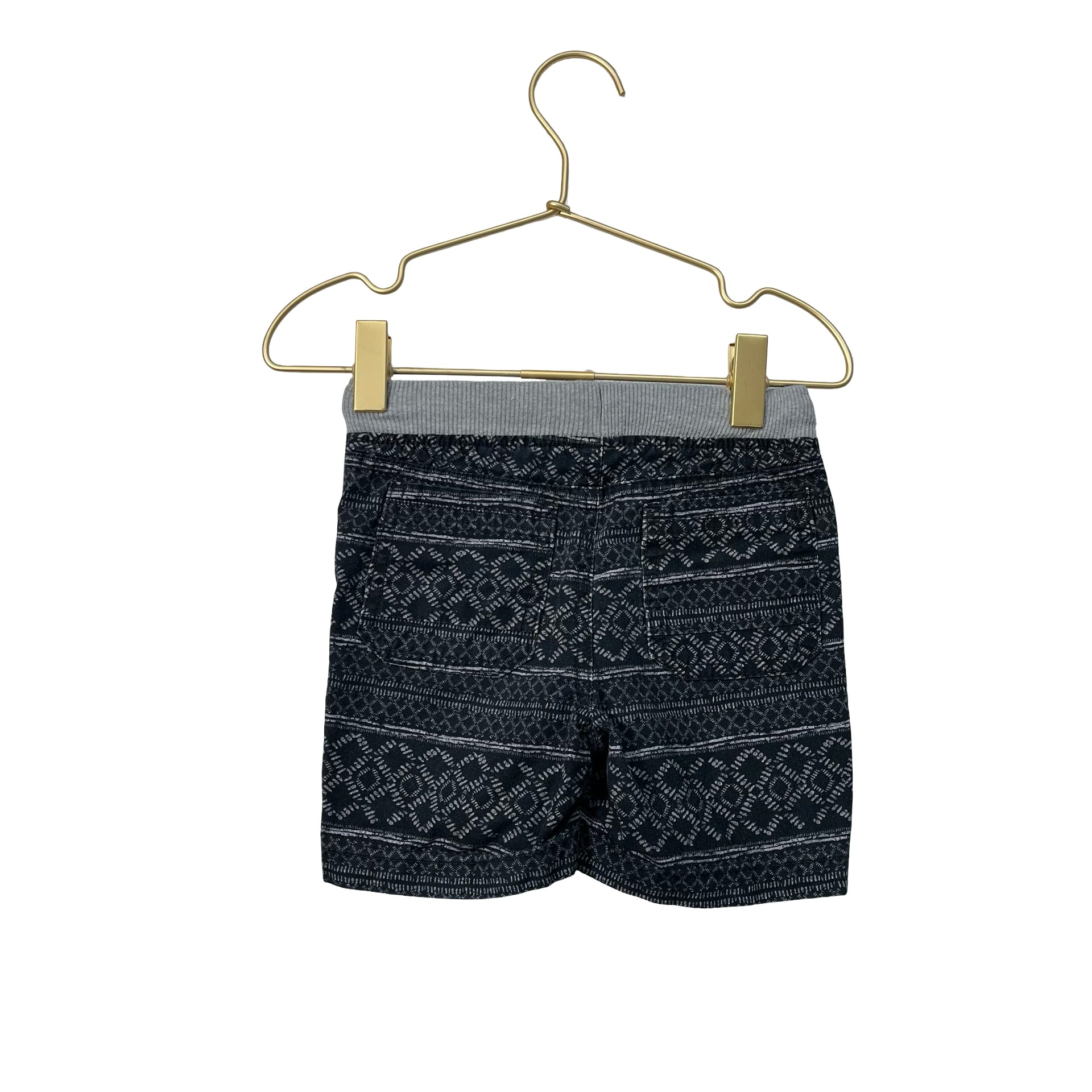 Cat & Jack Black & Gray Pattern Shorts - Size 18 Mo