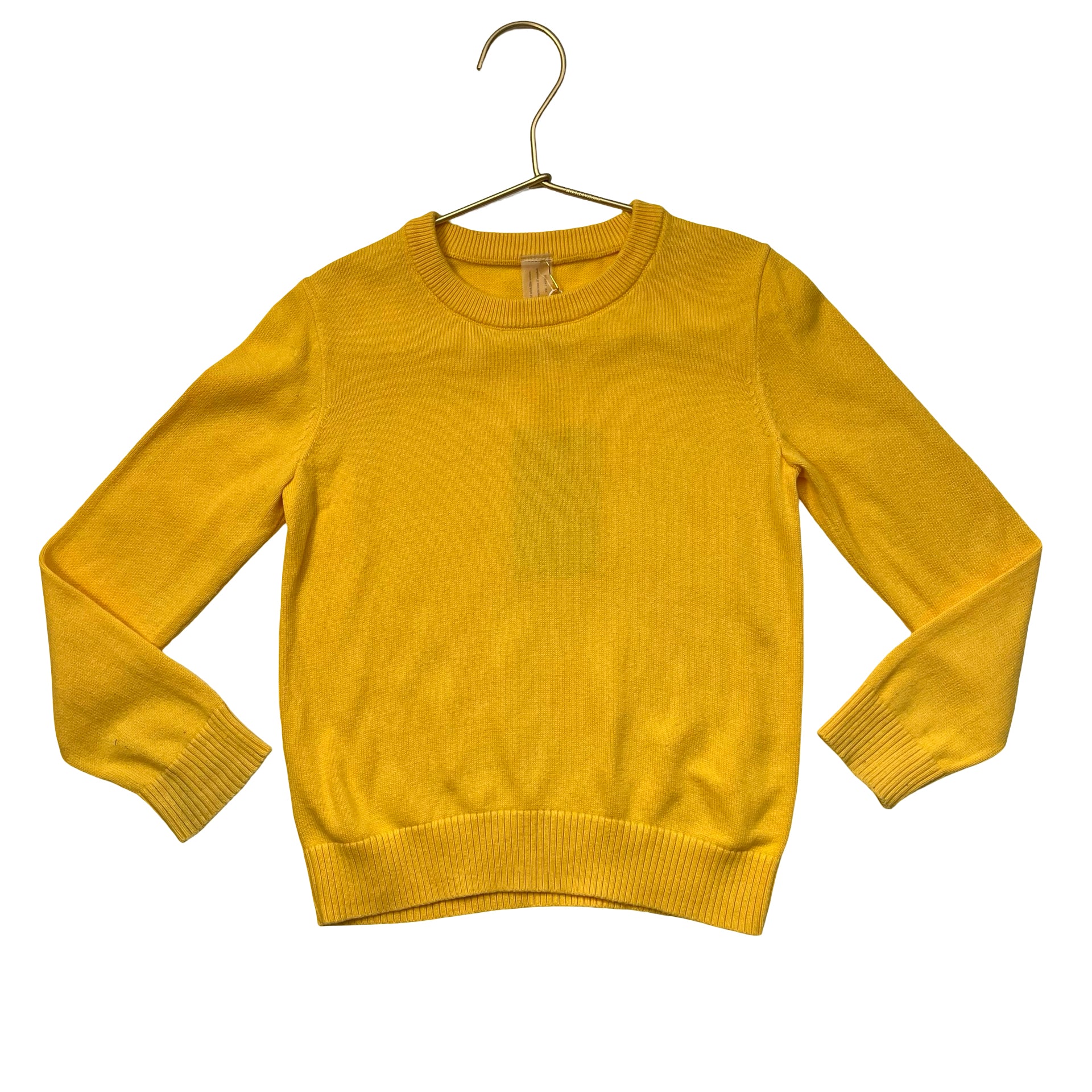 Primary Yellow Cotton Sweater - Size 4