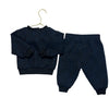 Nike Black & Blue Quilted Brand Sweatshirt & Jogger Set - Size 12 Mo