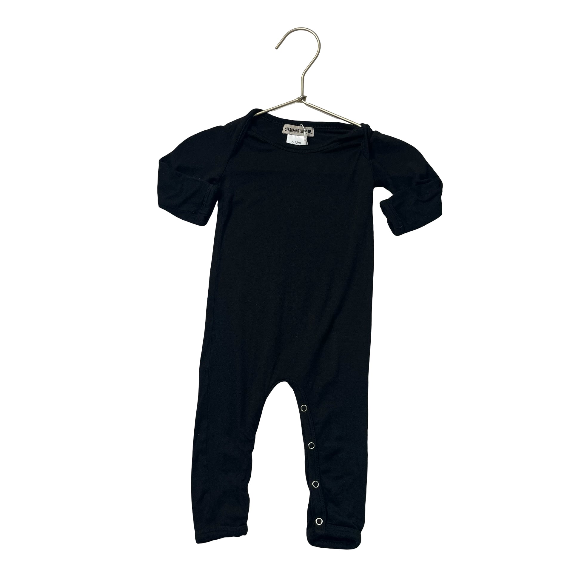 Spearmint Love Black One-Piece - Size 6-12 Mo