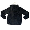 North Face Black Fuzzy Fleece Hooded Jacket - Size S 7-8