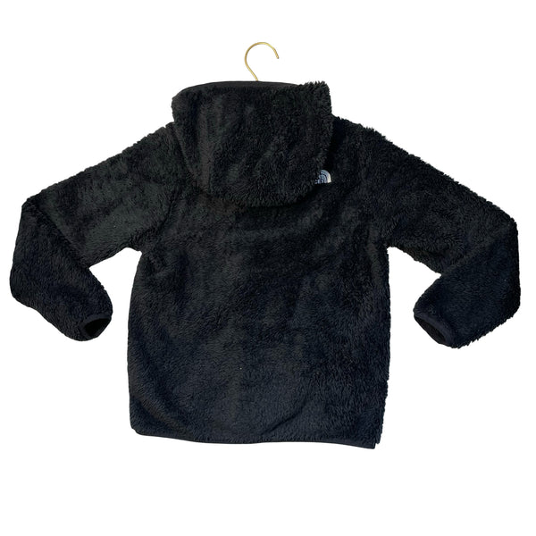 North Face Black Fuzzy Fleece Hooded Jacket - Size S 7-8