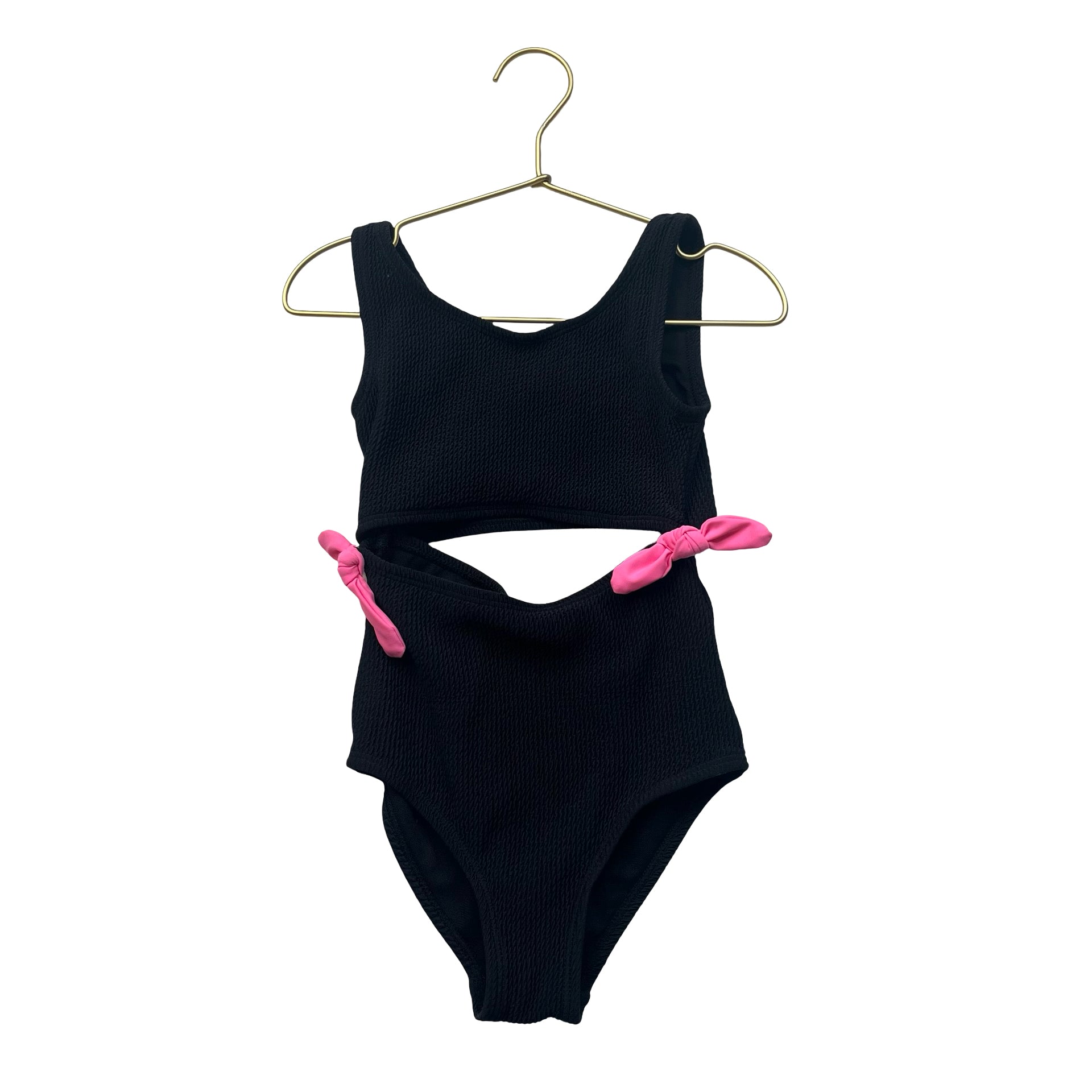 Derek Heart Black & Pink Bow Swim Suit - Size 6