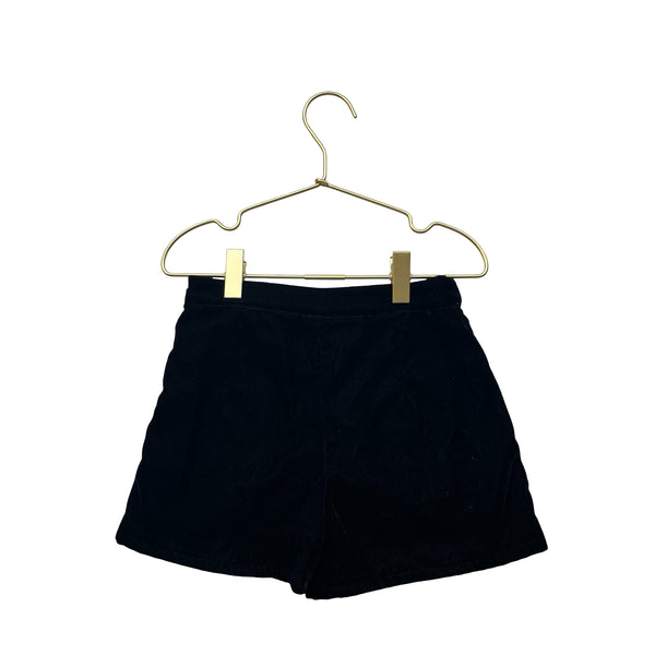 Zara Beaded Black Velvet Shorts - Size 6
