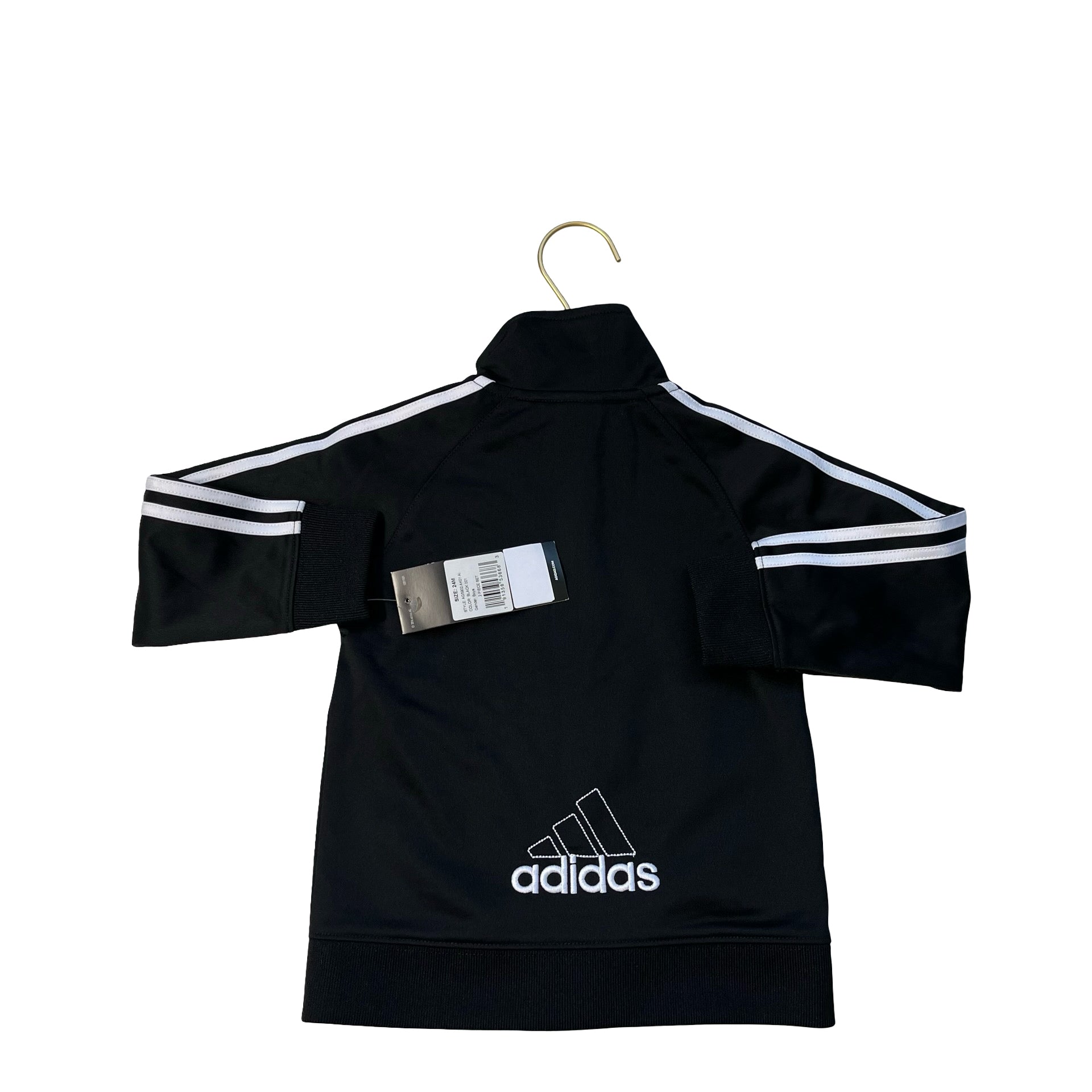 Adidas Black Track Jacket - Size 24 Mo - Bounce Mkt