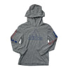 Adidas Gray & Blue Logo Hooded Long Sleeve Shirt - Size 3 - Bounce Mkt