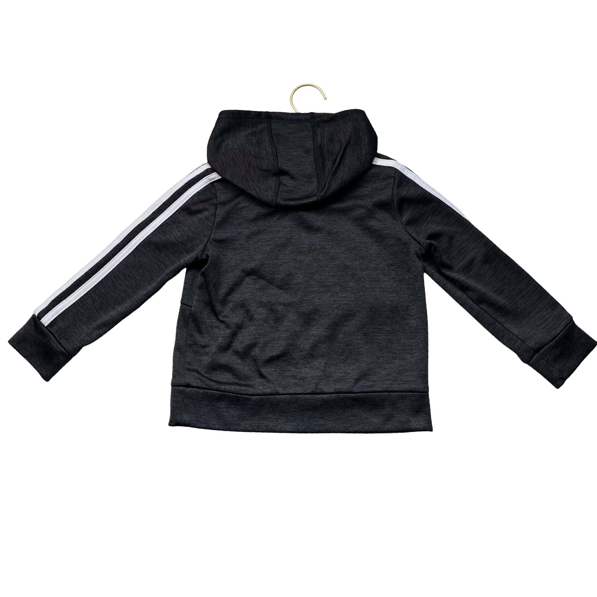 Adidas Gray & White Hooded Sweatshirt - Size 2 - Bounce Mkt