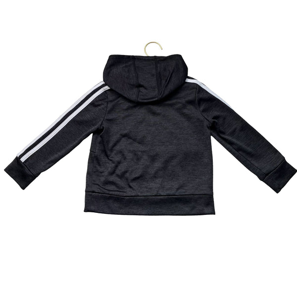 Adidas Gray & White Hooded Sweatshirt - Size 2 - Bounce Mkt