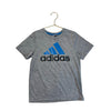 Adidas Heathered Gray, Blue & Black Logo Athletic T-Shirt - Size 5 est - Bounce Mkt