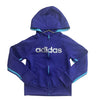 Adidas Purple, Teal, Silver Branded Zip - Up Hoodie - Size 5 - Bounce Mkt