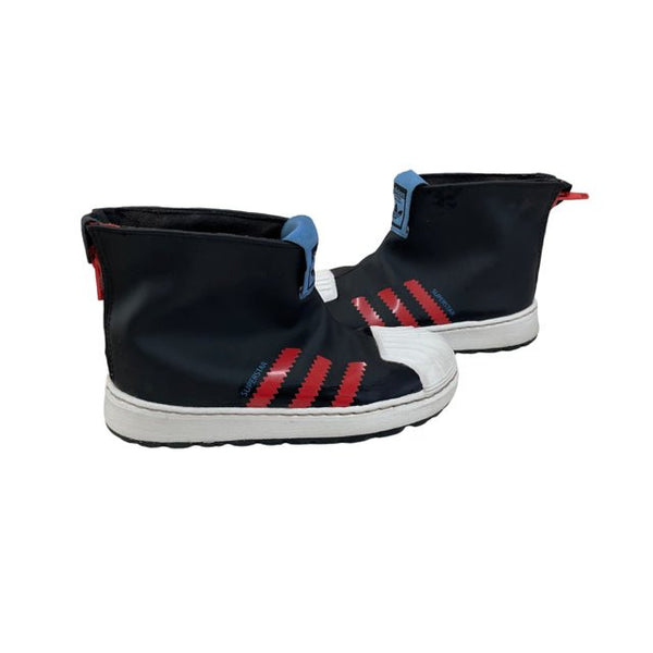 Adidas Superstar Black & Red Rain Boots - Size 9k Adidas Superstar Black & Red Rain Boots - Size 9k