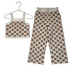 Rylee & Cru Flower Pattern Knit Tank & Wide-Leg Pants Set - Size 6-7Y