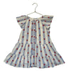 Zara Blue & White Striped Red Flower Dress - Size 4