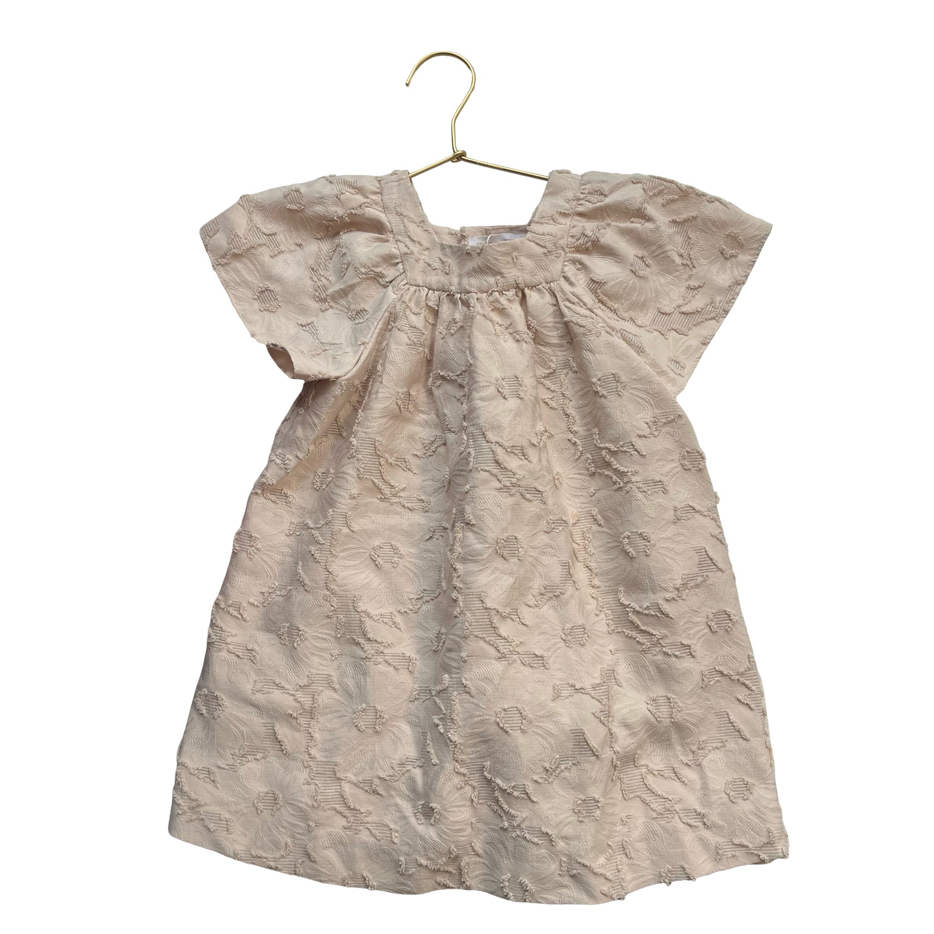 Zara Tan Flower Dress - Size 2-3