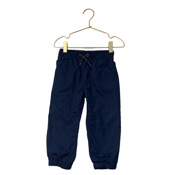 Carter's Jersey-Lined Navy Chino Jogger Pants - Size 2T