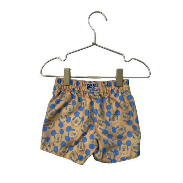 Baby Gap x Disney Yellow & Blue Mickey Mouse Swim Trunks - Size 12-18 Mo