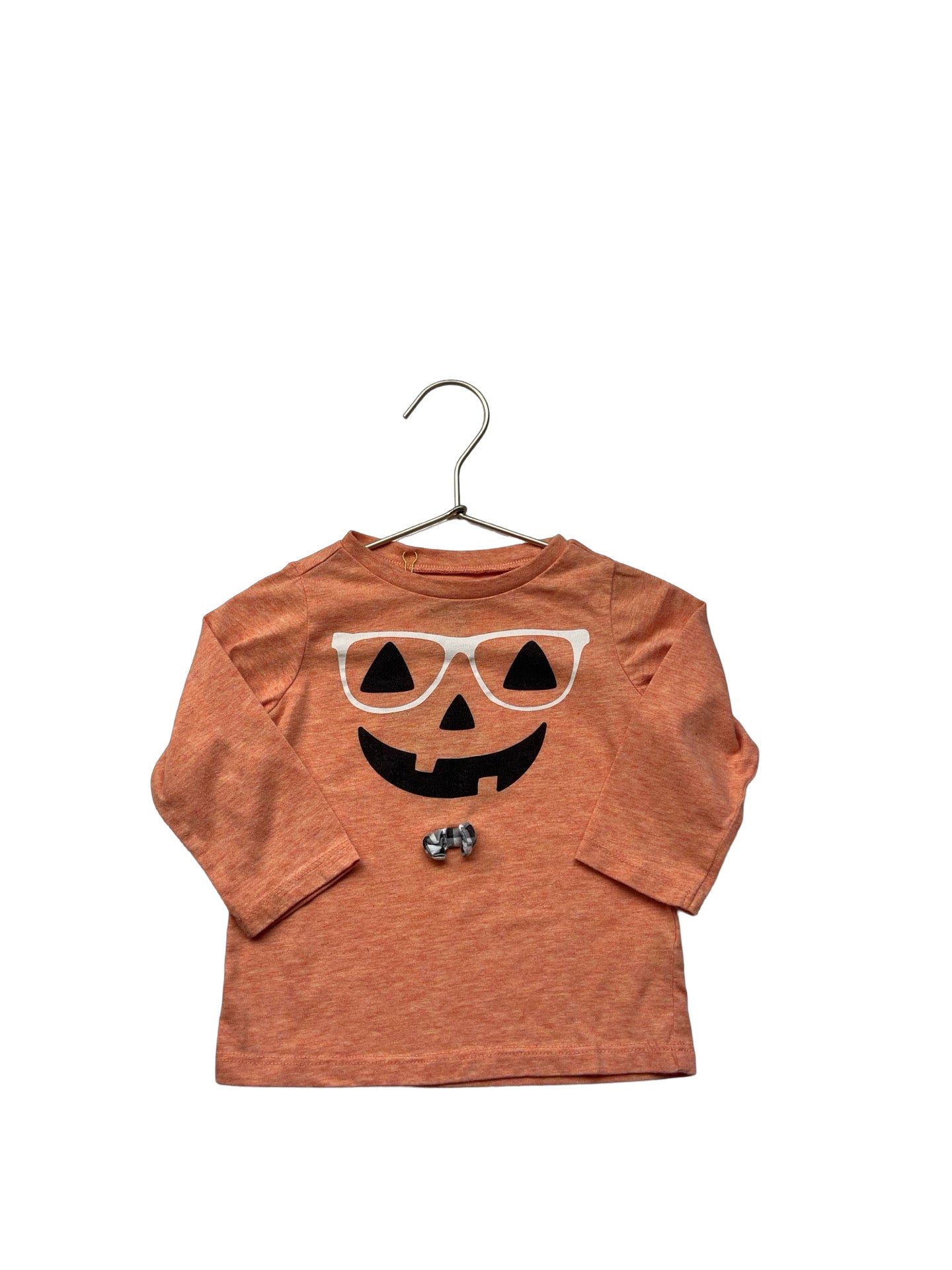 First Impressions Orange Jack O Lantern Long Sleeve T-Shirt - Size 12 Months