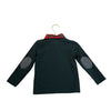 Andy & Evan Green Long-Sleeved Polo, Red Tartan Collar - Size 3T