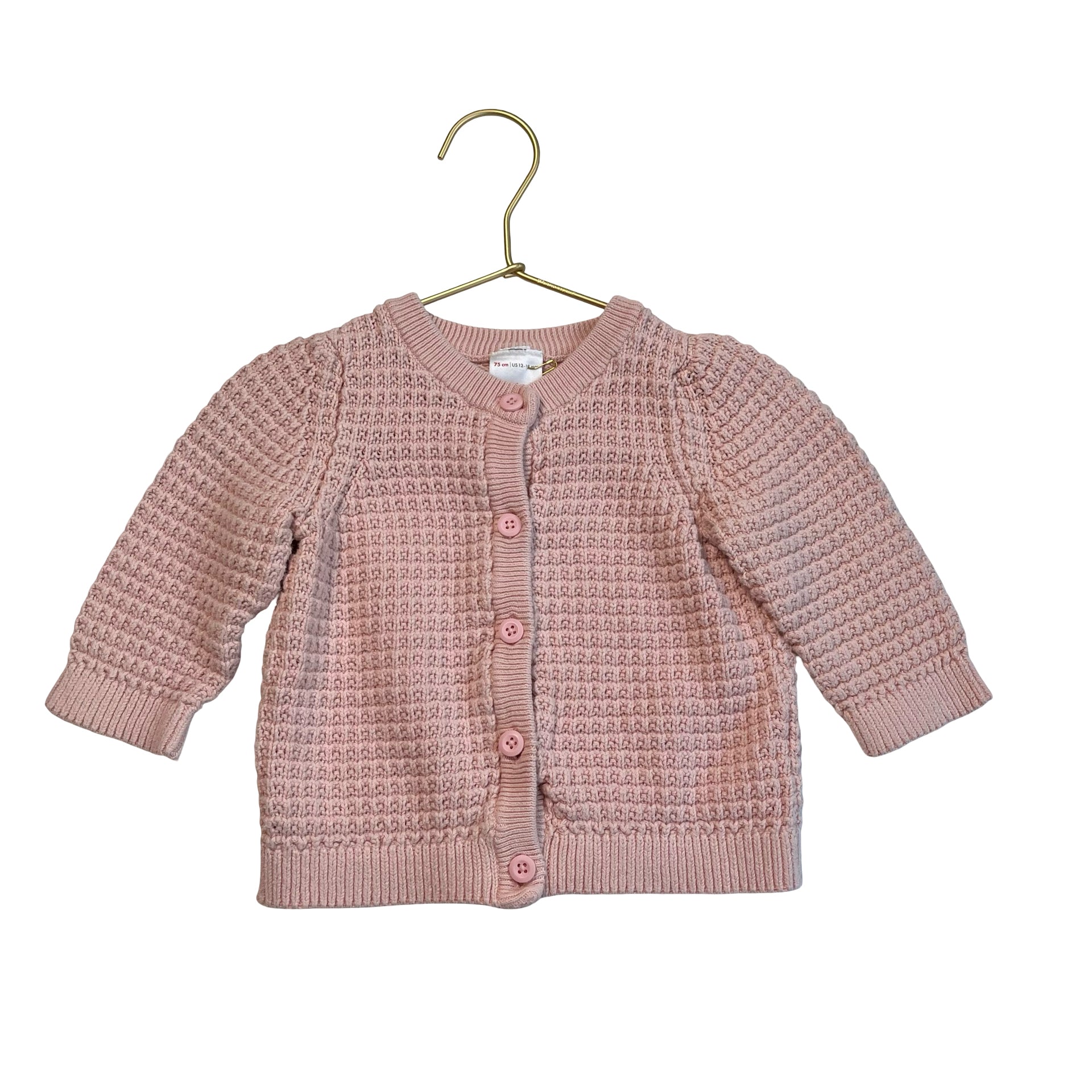 Hanna Andersson Pink Cotton Cardigan - Size 12-18 Mo