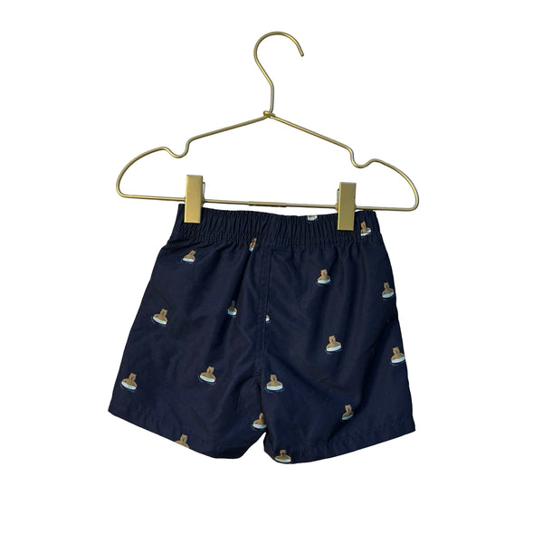 Baby Gap Navy Bear Print Swim Trunks - Size 12-18 Mo