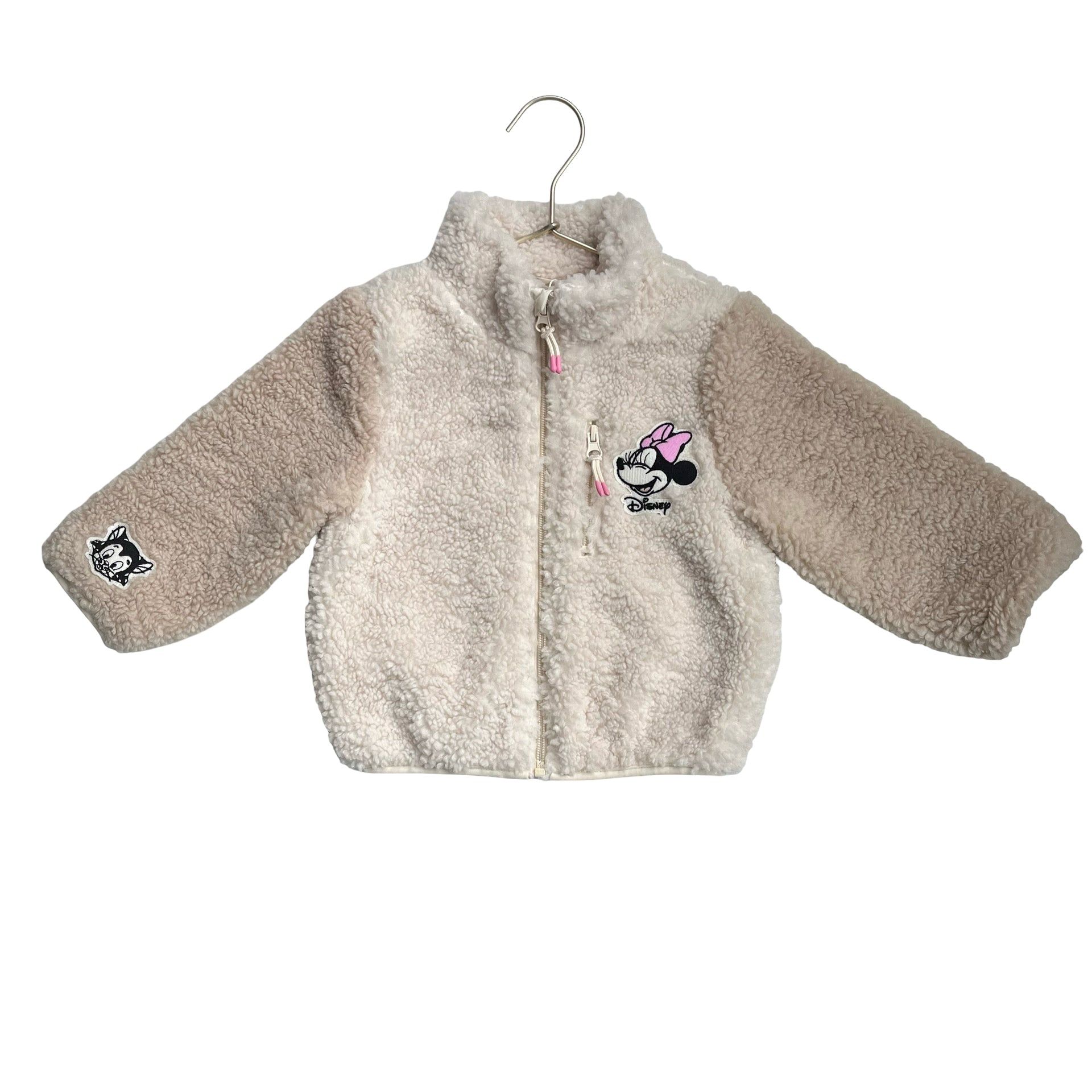 H&M x Disney Ivory Sherpa Minnie Mouse Jacket - Size 2T