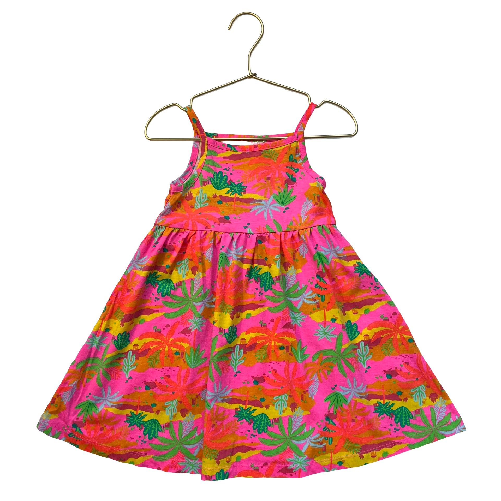 Primark Multi-Color Neon Tropical Print Dress - Size 4-5