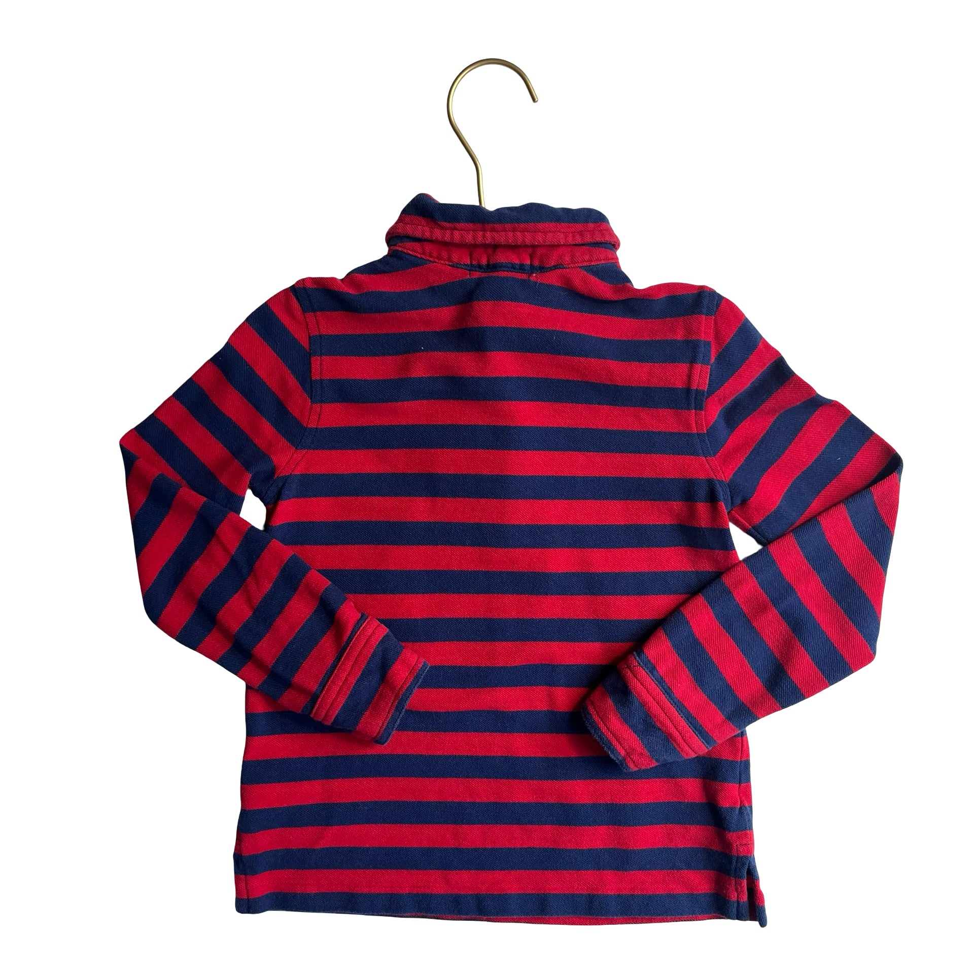 Polo Ralph Lauren Red & Navy Striped Polo Shirt - Size 4