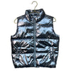 Old Navy Metallic Periwinkle Blue Puffer Vest - Size L 10-12